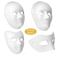 thumbnail image 1 of Máscaras Lynkaye Blancas Lisas para Manualidades, Mardi Gras, Baile, Cosplay, 1 of 7