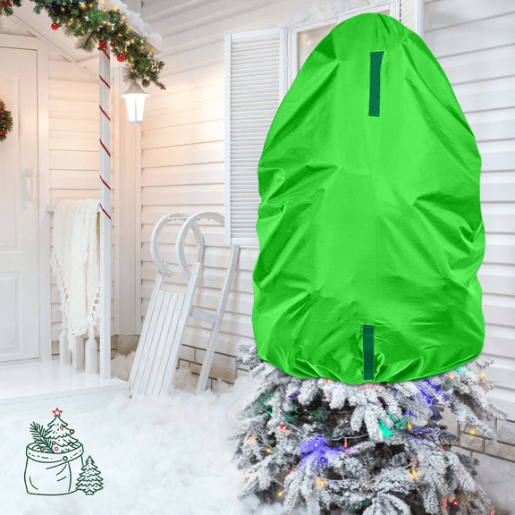 Upright Christmas Tree Storage Bag, Waterproof Dustproof Xmas Decor Organizer for Artificial Tree, Heavy-Duty Oxford Holiday Decoration Storage Cover with Zipper, Large Capacity, 5FT
