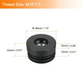 thumbnail image 2 of Unique Bargains 10 Pcs Inserts pour Tubes Ronds avec Filetage M10, pour Tube Rond 38mm/1.5 Pieds OD, Insert de Roulette en Plastique Noir Rond, 2 of 7