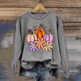 thumbnail image 3 of EHQJNJ Chandails en Molleton pour Femmes Col Rond Manches Longues Hauts Sweat à Capuche Oversize Automne et Hiver Motif Amusant Pull à Capuche Manches Longues Sweat à Capuche Graphique avec Nœud, 3 of 3
