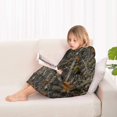 thumbnail image 4 of Vine Camo Tree Trunk Pattern Blanket Hoodies for Kids 6-13YR Oversize Wearable Blanket Hoodies for Boys Girls Teens, 4 of 7