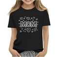 thumbnail image 2 of Frwgonr Girls Youth T-shirts Mother's Day Shirts for Girls Kids T-Shirts Tees Summer Tops 2T-13, Black, 2 of 6