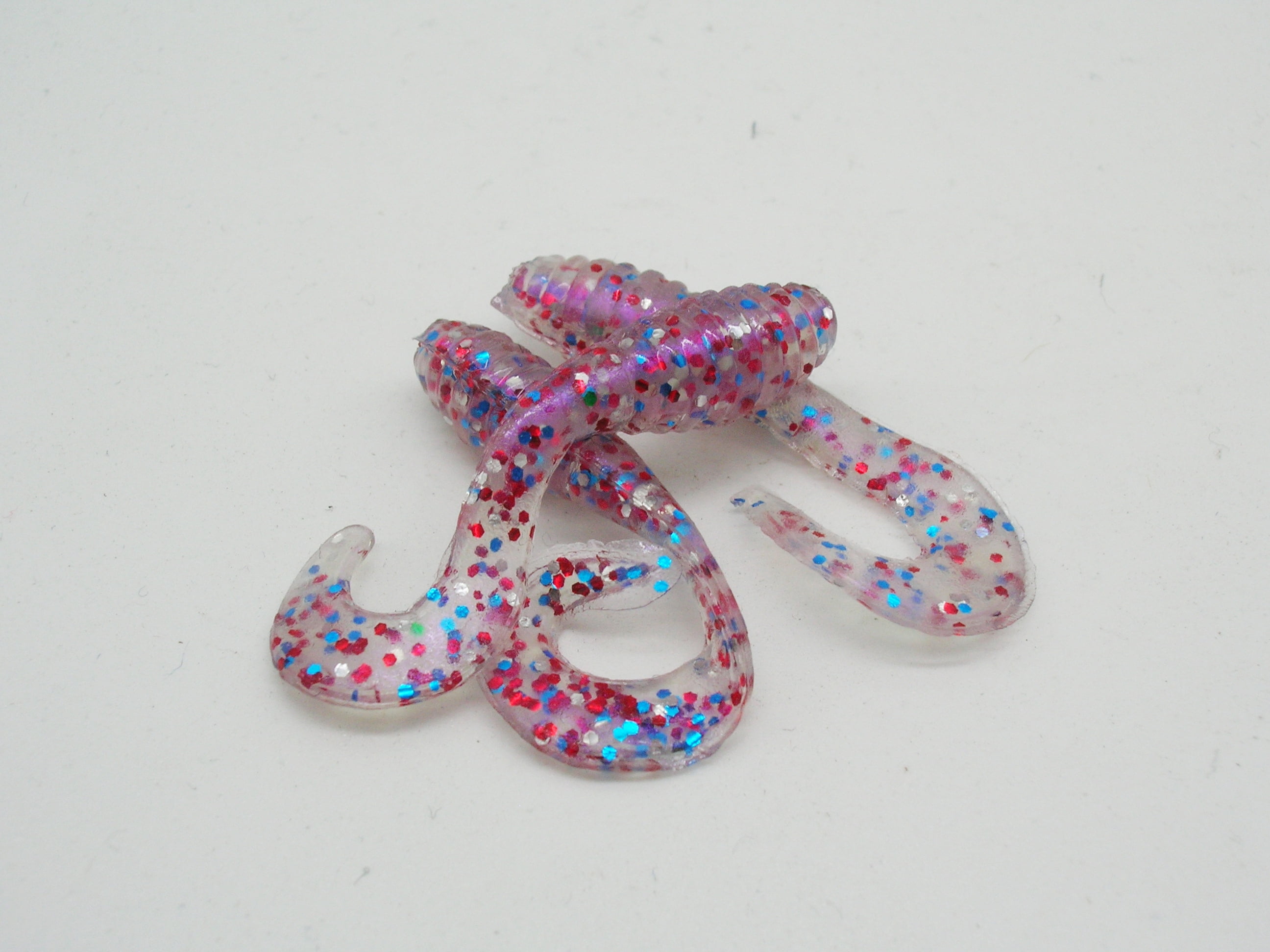 Hawaiian Angler 1.5" Grub Bait Purple Obake Fire Soft Plastic Fishing Lure