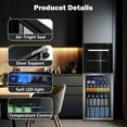 thumbnail image 4 of Auseo 3.2 Cu.ft Beverage Refrigerator, 120 Can Mini Fridge with Glass Door, Wine Cooler for Bar/Office/Home, 4 of 10