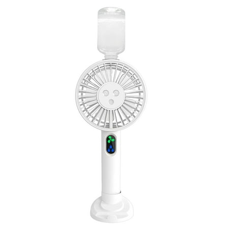 

Portable Handheld Misting Fan Rechargeable Personal Mis-ter Fan with Nightlight Three Speed Changeable Battery Operated Spray Water Mist Fan for Travel Outd
