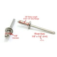 thumbnail image 2 of Bolt Dropper 48 Stainless Rivets (100pc) 1/8" Diameter, Grip Range (3/8" - 1/2"), All 18, 2 of 6