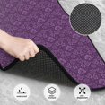 thumbnail image 3 of Balery Retro Florals Purple Juego de 4 Alfombrillas para Auto, Revestimientos de Caucho Resistente, Diseño Antideslizante, 3 of 7