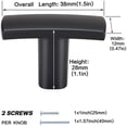 thumbnail image 2 of Homdiy 10 Pack Kitchen Cabinets Knobs Matte Black Drawer Knobs Zinc Alloy Cabinet Pulls Knobs for Bedroom Cabinet, 2 of 5