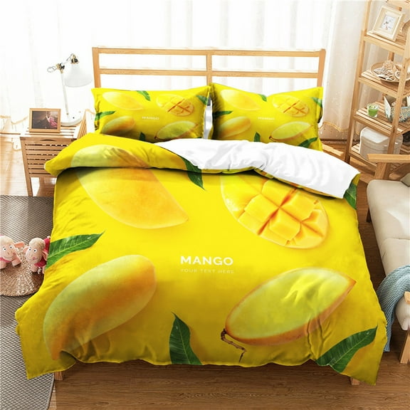 Fruit Duvet Cover Set Cartoon Watermelon Summer Theme Bedding Set For Kid Girl Double King Size Mic