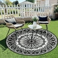 thumbnail image 4 of Aonewoe Round Outdoor Rugs 10Ft Waterproof Patio Plastic Straw Rug Reversible Camping Carpet Indoor Outdoor Area Rug for Patio,Deck,Balcony,Picnic,Beach,Outside, 4 of 8