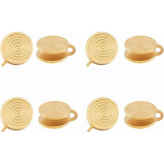 Pressure Earrings for Keloids Stainless Steel Clip Earrings Spiral Earrings Rainbow Compression Earrings Metal Ear Cuff Adjustable Keloid Earrings for Women Men Ladies Golden