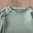 thumbnail image 2 of Newborn Infant Baby Boys Girls Romper With Zipper Ribbed Jumpsuit Kids Pajamas Clothes, 2 of 6