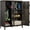 4 Doors, variant on Fesbos Metal Storage Locker, Industrial Storage Cabinet with Doors and Shelves, Stylish and Sturdy 6 Compartment with Lockable Doors, for Home Office, Club and Bar