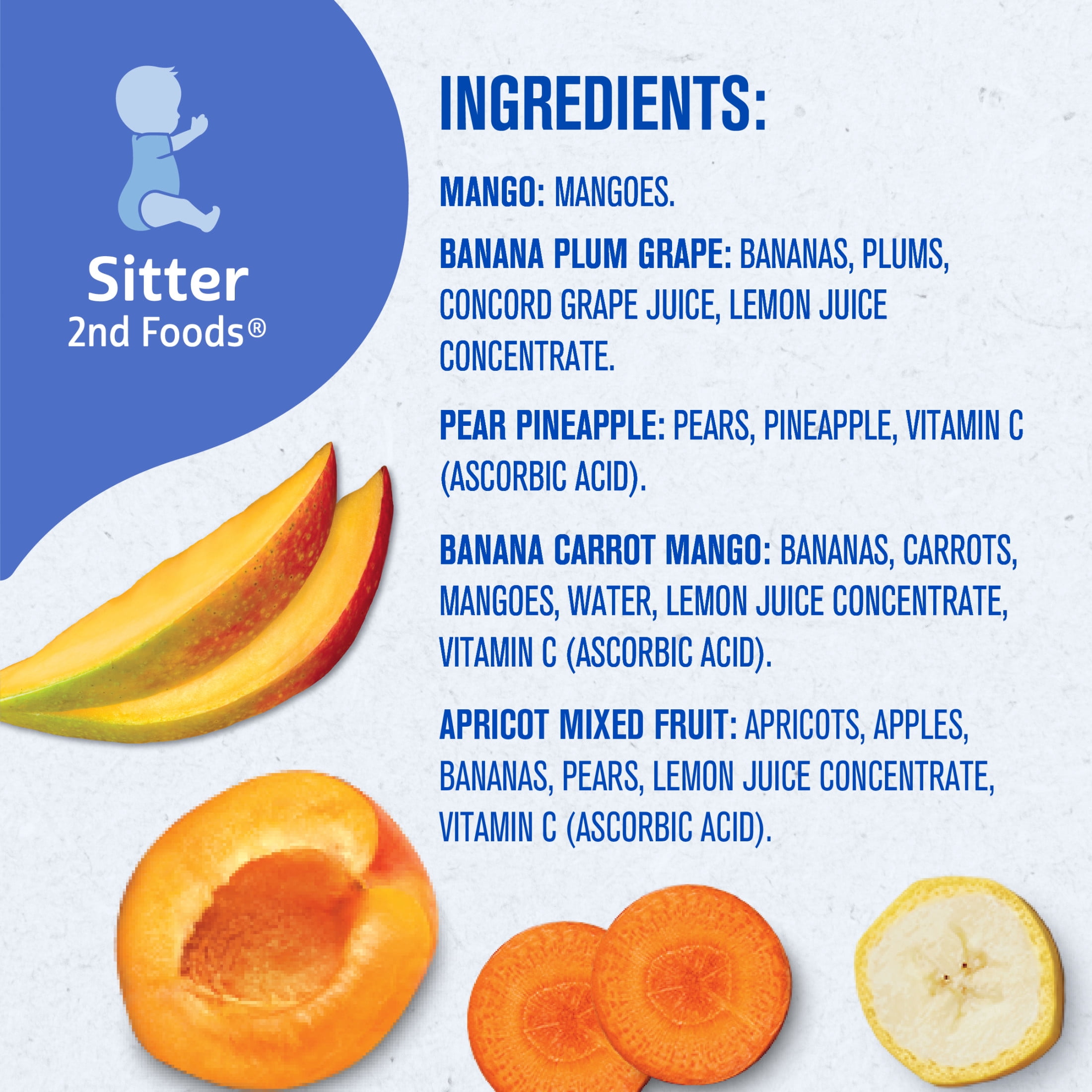 Gerber 2nd Foods Baby Food, Tropical Adventure Variety Pack, 2 oz Tubs (32 Pack)