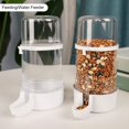thumbnail image 2 of Comedero automático transparente para pájaros, estación de alimentación automática para pájaros, se puede colgar, comederos de gran capacidad, taza de alimentación, alimentador de agua, 2 of 8