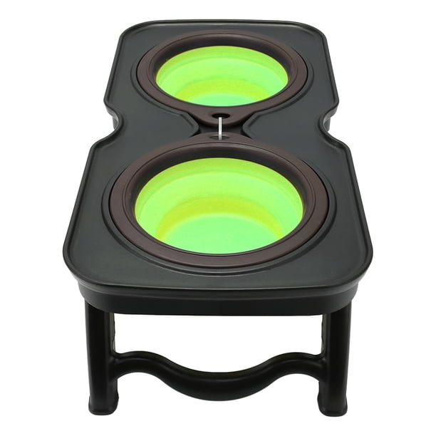 Tazones De Perros Elevados Plegables Con Soporte, ABS, PP, TPE, Portátil, Fácil De Limpiar, Tazones Para Perros Dobles Dobles, Para Mascotas Pequeñas Y Medianas, Suministros De