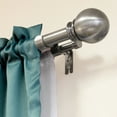 thumbnail image 4 of Lumino 1" and 5/8" Plated Pewter Classic Ball Adjustable Double Curtain Rod Set, 42"-120", 4 of 5