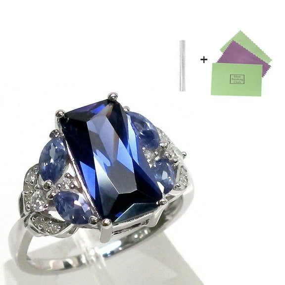 shngshifan Ladies Ruby Cut 939 Sterling Silver Ring11(2pcs accessories)