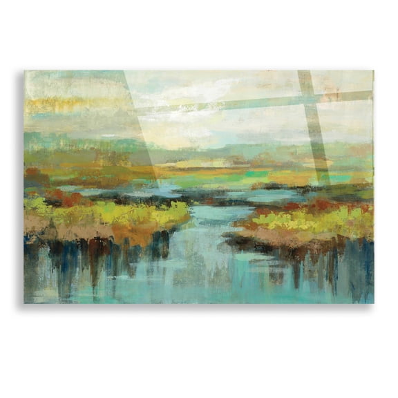 Epic Art 'Spring Landscape' by Silvia Vassileva, Acrylic Glass Wall Art, 16"x12"