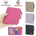thumbnail image 2 of Royal Bagger RFID Blocking Genuine Leather Short Wallet for Women - Slim Bifold Coin Purse, Fashionable & Simple Design, 2 of 13