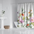 thumbnail image 2 of Waterproof Beautiful Colorful Floral Shower Curtain 72x72 Inch Boho Style Polyester Unique Shower Curtain for Bathroom Hotel Home Decor with 12 Plastic Hooks, 2 of 5