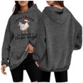 thumbnail image 1 of WEAIXIMIUNG Sweat à Capuche à Fermeture à Glissière pour Femmes, Mode Décontractée, Haut Ample, 1 of 4