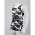thumbnail image 5 of Raenseen Men's Muscle Tank Top Shirts Workout Sleeveless Camouflage Quick Dry Swim Vest Athletic Gym Gray XL, 5 of 9