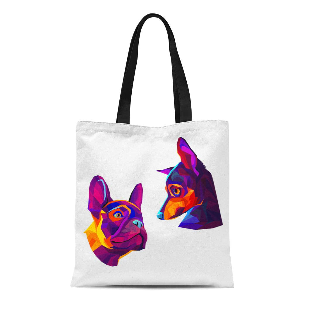 Canvas style shopper gift bag French Bulldog Ideal for puppy breeder Packs BULK 