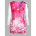 thumbnail image 3 of Camiseta Navideño Talla Extra Estampado Alce Copo de Nieve Rosegal Mangas largas de talla grande, 3 of 5