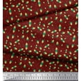 thumbnail image 2 of Soimoi Poly Georgette Fabric Leaves & Oaknut Fruits Print Fabric by The Yard 42 Inch Wide, 2 of 3
