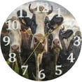 thumbnail image 5 of Farm Cows Wall Clock Round Vintage Silent Non Ticking Battery Operated Accurate Arabic Numerals Design for Home Kitchen Living Room Bedroom 10 Inch Home Decor, 5 of 5