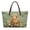 Capybara Daisy Frame, variant on Versatile Carrying Options Shoulder Bag for Shopping Vacation, Butterfly Pattern Design with Zipper Top Handle Tote Bag with Casual