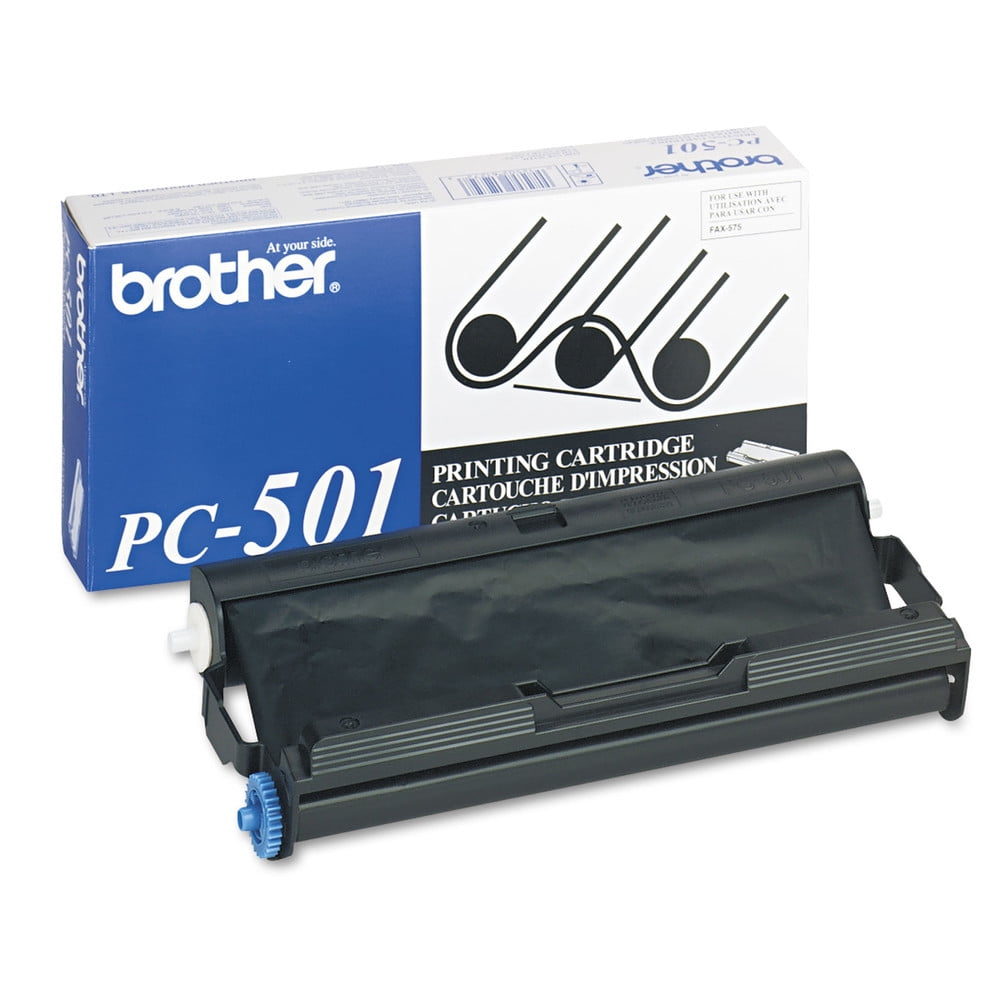 COMPATIBLE Advantage Black Thermal Transfer Ribbon for the Brother Fax 575, 100% Guaranteed Quality Fits printer models: FAX 575 150 page yield Brother Compatible PC501 Compatible Brother PC501 Thermal Fax Ribbon by Advantage PC-501 Ribbon