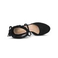 thumbnail image 4 of BLISSFUL STEP Women's Pumps Block Heels Platform Strappy Lace up Pumps Black 6, 4 of 7