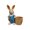 Blue-BU-home supplies, variant on LEFTHIGH Home Resin Bunny Flower Pot Ornament Blue Pink 25cm Garden Courtyard Table Patio Window Bonsai Easter Desktop Micro Bonsai Festive Spring Gift St Patricks Day