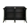 thumbnail image 6 of Accent Cabinet Black Lacquered Wooden Cabinet with 4 Glass Doors Sideboard Buffet Server Cabinet Storage Cabinet, for Living Room, Entryway, Hallway, Office, Kitchen and Dining Room, 6 of 8