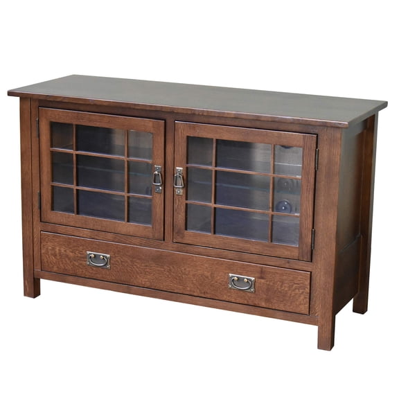 Pemberley Row Wood Dark Oak TV Stand Rectangular 48" Unassembled