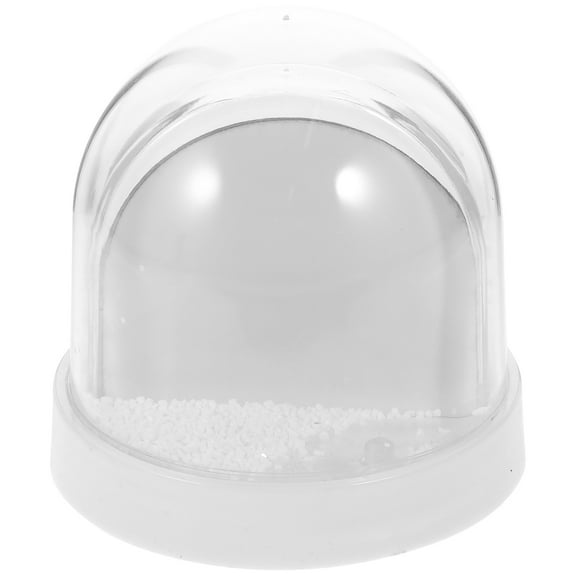 NICEXMAS Unique White Snow Globe with Photo Insert for DIY Sublimation and Romantic Decoration