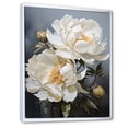 thumbnail image 2 of Designart "Whispering Beige Peonies IV" Peonies Floater Framed Canvas Wall Art, 2 of 5