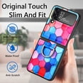 thumbnail image 5 of For Samsung Galaxy Z Flip 4 Case Luxury PU Leather Colorful Shockproof Ring Holder Portable Protective Cover, 5 of 9