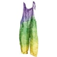 thumbnail image 3 of QATAINLAV Mardi Gras Outfit for Women Cotton Linen Sleeveless Adjustable Strap Jumpsuits Holiday Loose Wide Leg One Piece Pants with Pockets Multicolor XL, 3 of 6