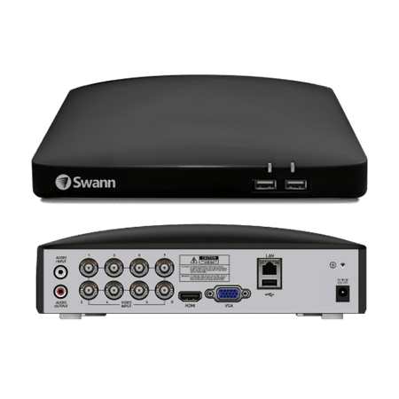 Swann - Enforcer 8 Channel,  8 Camera Indoor/Outdoor, Wired 1080p 1TB HD DVR Security System with 1-Way Audio over Coax