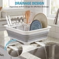 thumbnail image 3 of Collapsible Dish Drying Rack – Rustproof Foldable RV Dish Drying Rack with Utensil Holder, 360° Drainage, Space-Saving for Kitchen, Camping, BBQ & Boats, 3 of 7