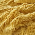 thumbnail image 5 of Uhamho Faux Fur Velvet Fluffy Bedding Duvet Cover Set Down Comforter Quilt Cover with Pillow Shams, Ultra Soft Warm, Queen, Lemon Yellow, 5 of 6