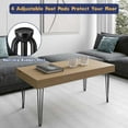thumbnail image 5 of M optimized Hairpin Furniture Legs - 20" 40" Metal Table Legs, Rubber Floor Protectors, for Nightstand, Coffee Table, Desk Black, 4PCS Set, 5 of 7