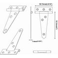 thumbnail image 2 of QCAA Stainless Steel Light Tee Hinge, with Stainless Steel Screw, 4" x 2-5/16" x 1.4 mm, Black Coated, 4 Pack, Made in Taiwan, 2 of 4
