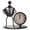 D, variant on WIFKLSIIPG Creative Iron Stainless Steel Small Desk Clock Iron Retro Personality Clock Gift Birthday Gift Iron Table Alarm Clock with Musical Instruments Gadgets Decoration Craft