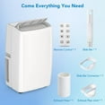 thumbnail image 2 of COZONY 14,000 BTU Portable Air Conditioner & Dehumidifier, 3-in-1 Portable AC W/ Remote Control, Digital Display, 24 Hours Timer, Cools up to 550-750 Sq. Ft，Installation Kits for Office, Home, White, 2 of 5