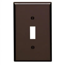 Leviton  Brown 1 Gang Plastic Toggle Wall Plate - Brown
