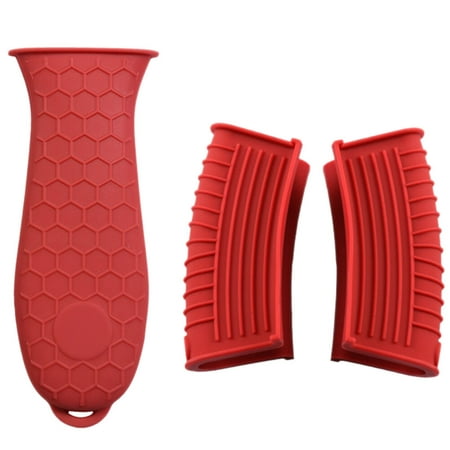 

3Pcs Pot Grip Handle Sleeves Set Anti-Scalding Silicone Pot Handle Holder Covers